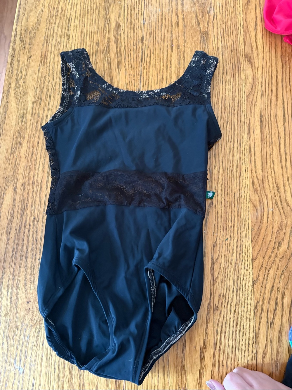 Black Lace-Trim Women’s Tank Bodysuit